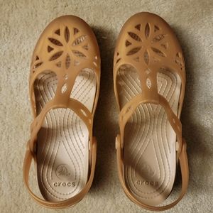 Crocs Women's Isabella Clogs - Dark Gold - Relaxed Fit - size 7